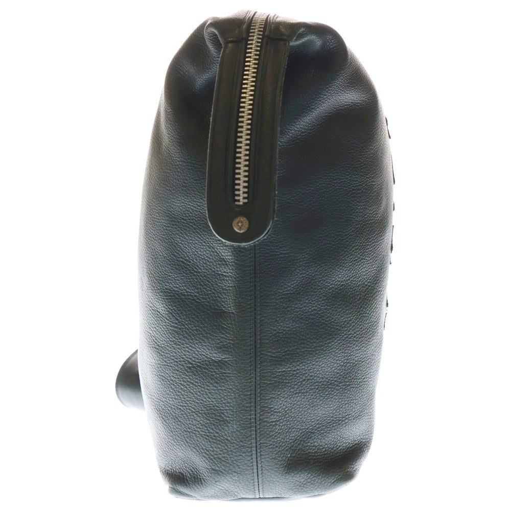 CHROME HEARTS(クロムハーツ) LELO SM/レロ セメタリー クロスパッチ付き レザーショルダーバッグ ブラック