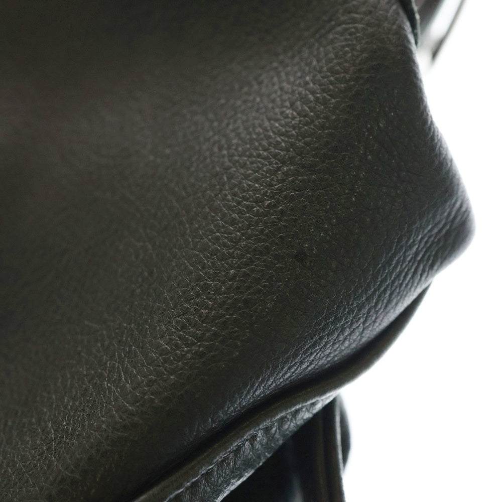 CHROME HEARTS(クロムハーツ) LELO SM/レロ セメタリー クロスパッチ付き レザーショルダーバッグ ブラック