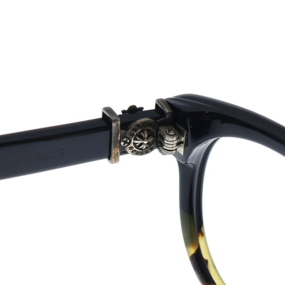 CHROME HEARTS(クロムハーツ) KAY GULLS CHプラステンプル ウエリントン アイウェア 眼鏡 ブラック/ブラウン