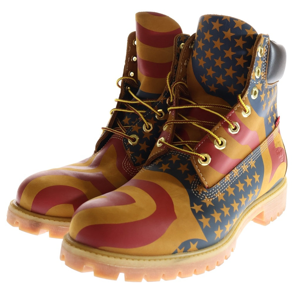 SUPREME(シュプリーム) 17AW× Timberland 6 Boot Stars & Stripes Wheat ティンバーランド 6 ブーツ スターズ&ストライプ ウィート ブラウン