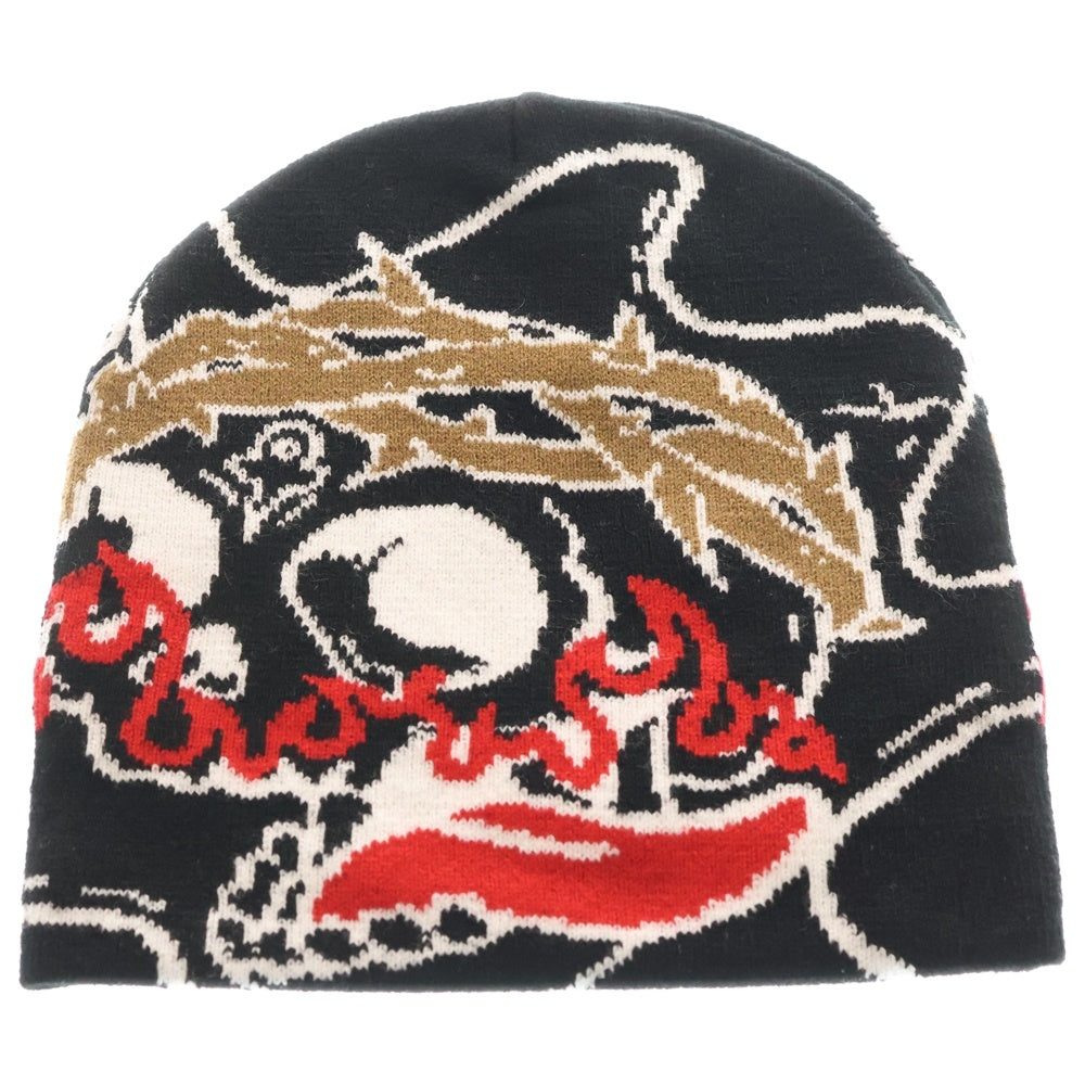 NO BRAND(ノーブランド) glo gang グローギャング Skull of Venom Beanie スカル オブ ヴェノム ビーニー ブラック