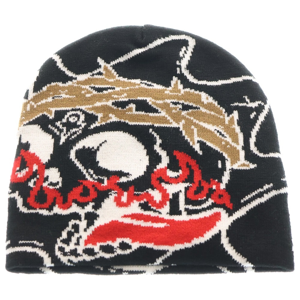 NO BRAND(ノーブランド) glo gang グローギャング Skull of Venom Beanie スカル オブ ヴェノム ビーニー ブラック