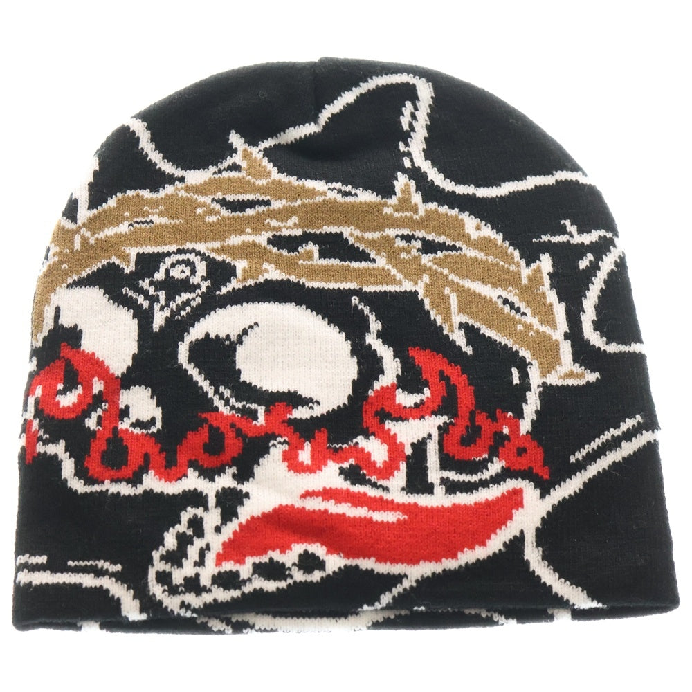 NO BRAND(ノーブランド) glo gang グローギャング Skull of Venom Beanie スカル オブ ヴェノム ビーニー ブラック