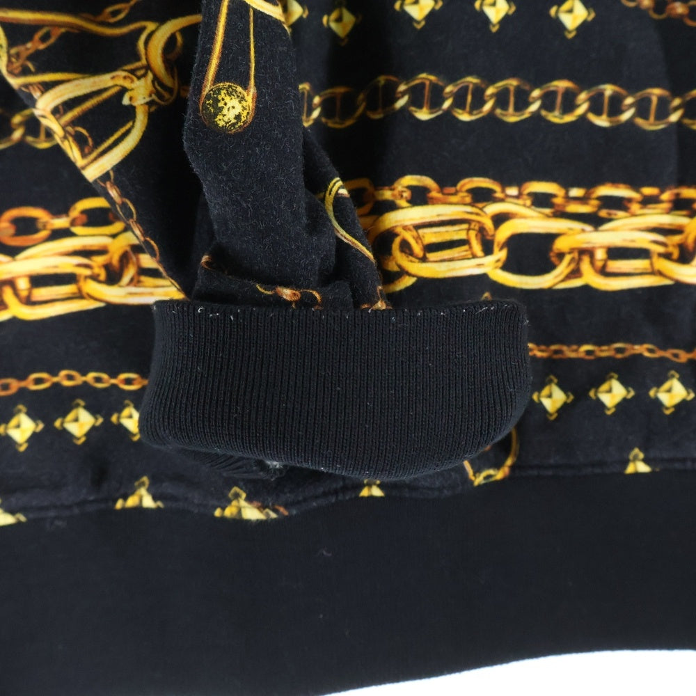 VERSACE(ヴェルサーチ) 総柄 クルーネックスウェットトレーナー ブラック BU90101S