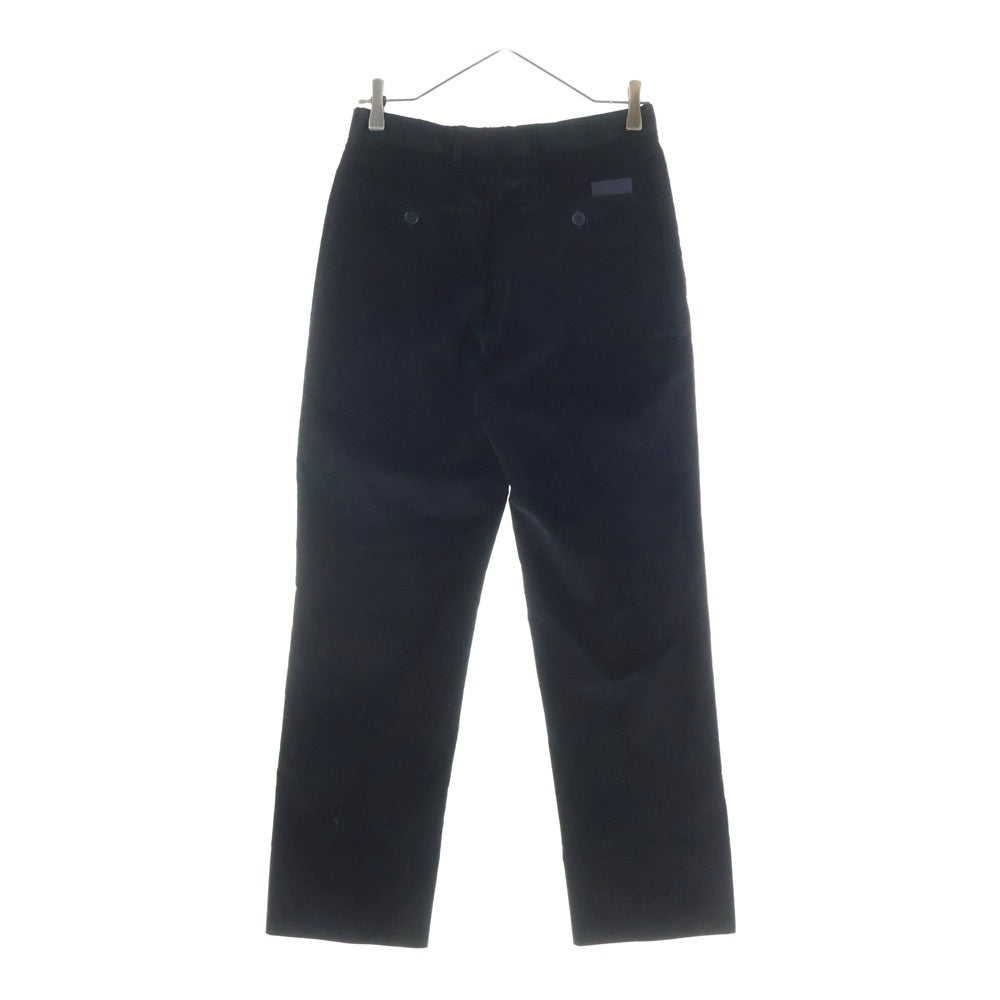 Salvatore Ferragamo(サルヴァトーレ フェラガモ) 00s オールド センタープレス 細畝 コーデュロイパンツ ブラック