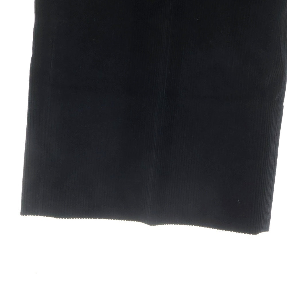 Salvatore Ferragamo(サルヴァトーレ フェラガモ) 00s オールド センタープレス 細畝 コーデュロイパンツ ブラック