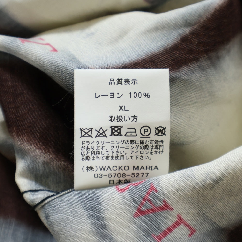 WACKO MARIA(ワコマリア) × HANNIBAL L/S HAWAIIAN SHIRT × ハンニバル ハワイアン ロングスリーブシャツ ブラウン HANNIBAL-WM-HI01