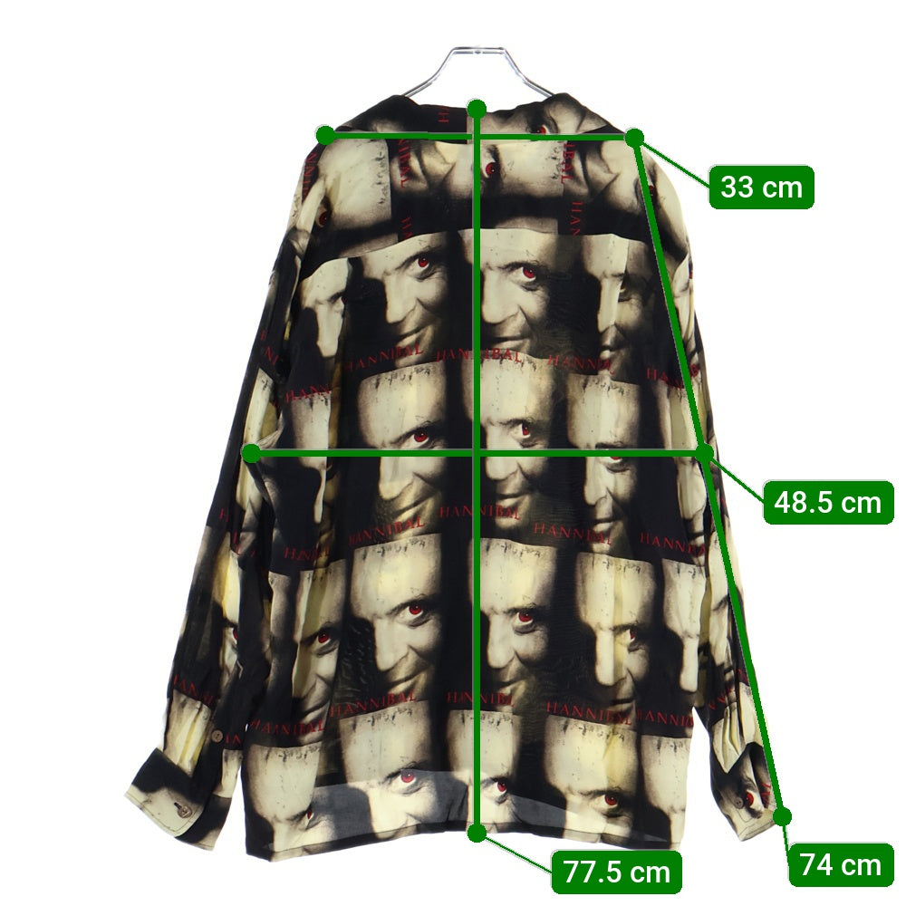 WACKO MARIA(ワコマリア) × HANNIBAL L/S HAWAIIAN SHIRT × ハンニバル ハワイアン ロングスリーブシャツ ブラウン HANNIBAL-WM-HI01