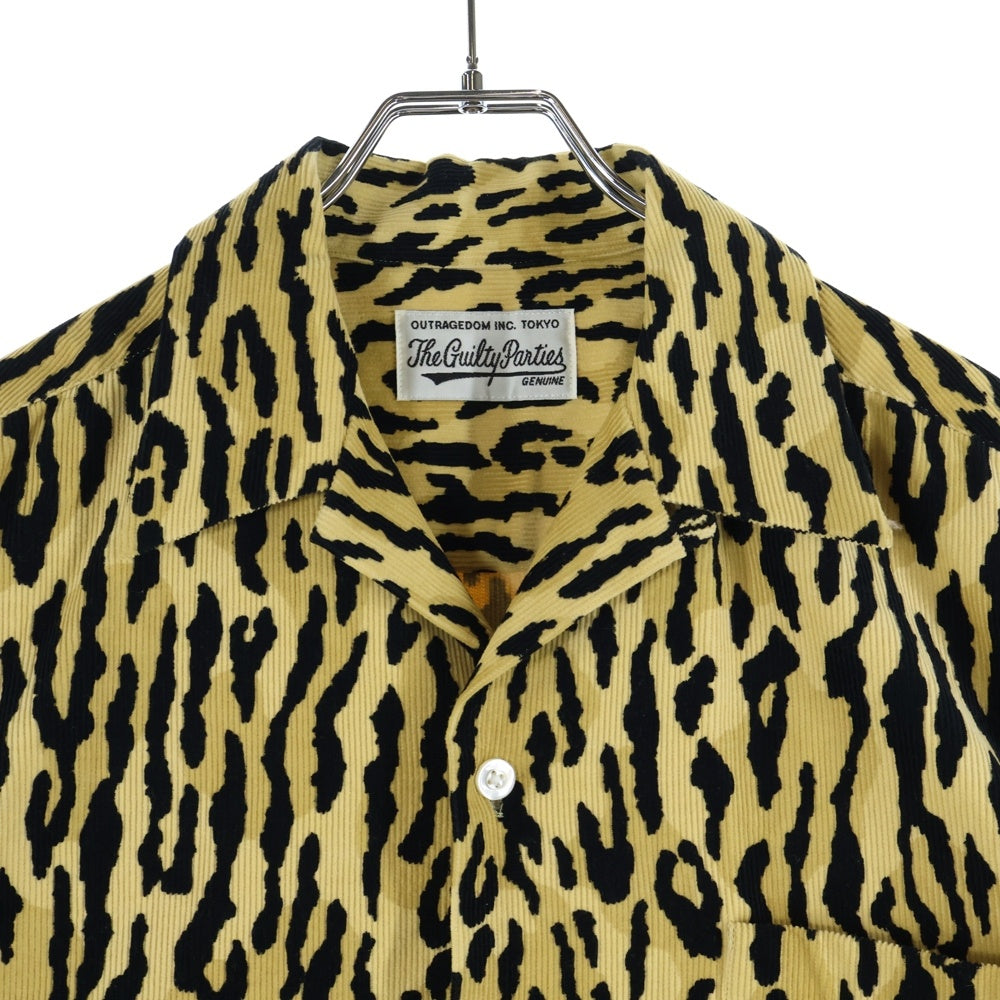 WACKO MARIA(ワコマリア) LEOPARD OPEN COLLAR SHIRT レオパード コーデュロイ カラーシャツ イエロー