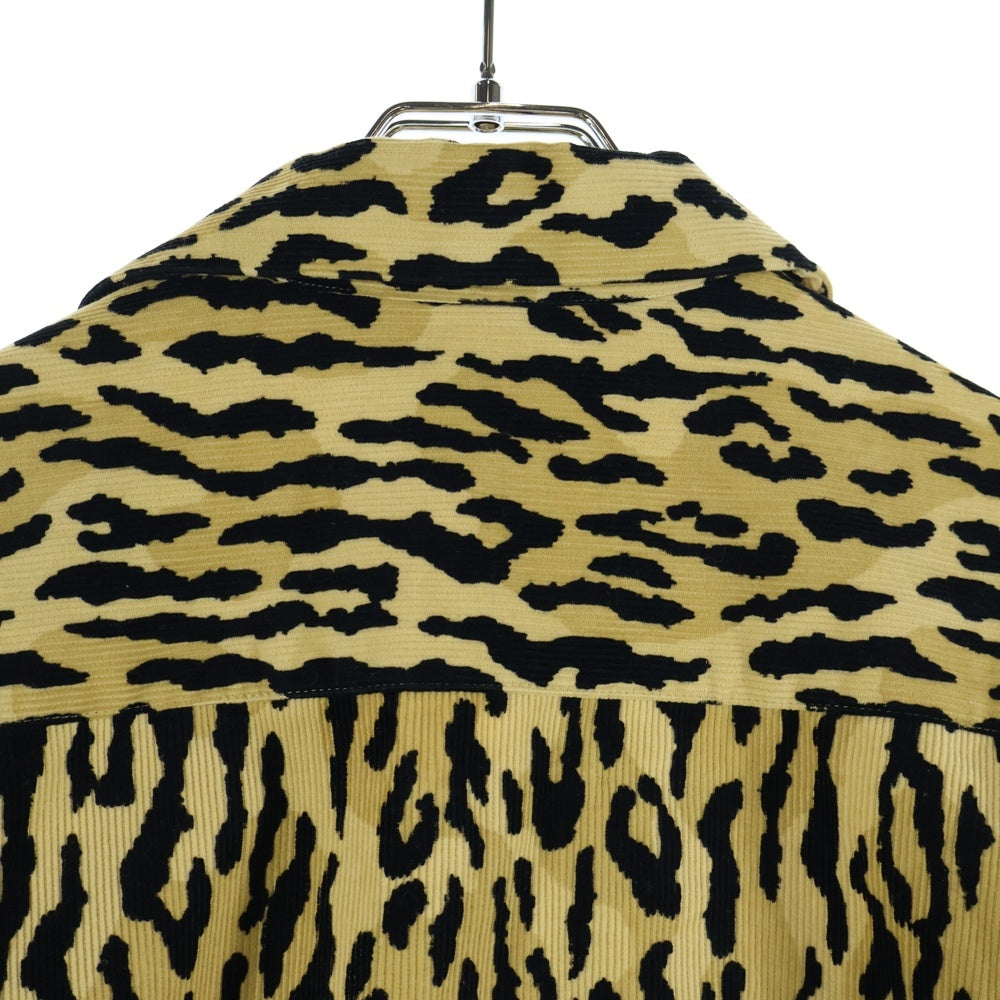 WACKO MARIA(ワコマリア) LEOPARD OPEN COLLAR SHIRT レオパード コーデュロイ カラーシャツ イエロー
