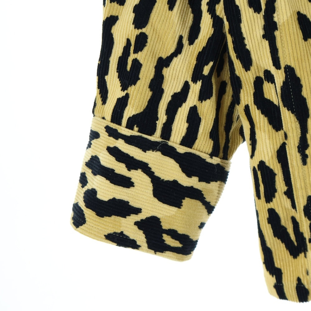 WACKO MARIA(ワコマリア) LEOPARD OPEN COLLAR SHIRT レオパード コーデュロイ カラーシャツ イエロー