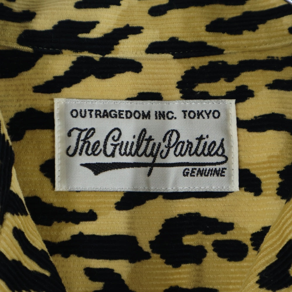 WACKO MARIA(ワコマリア) LEOPARD OPEN COLLAR SHIRT レオパード コーデュロイ カラーシャツ イエロー