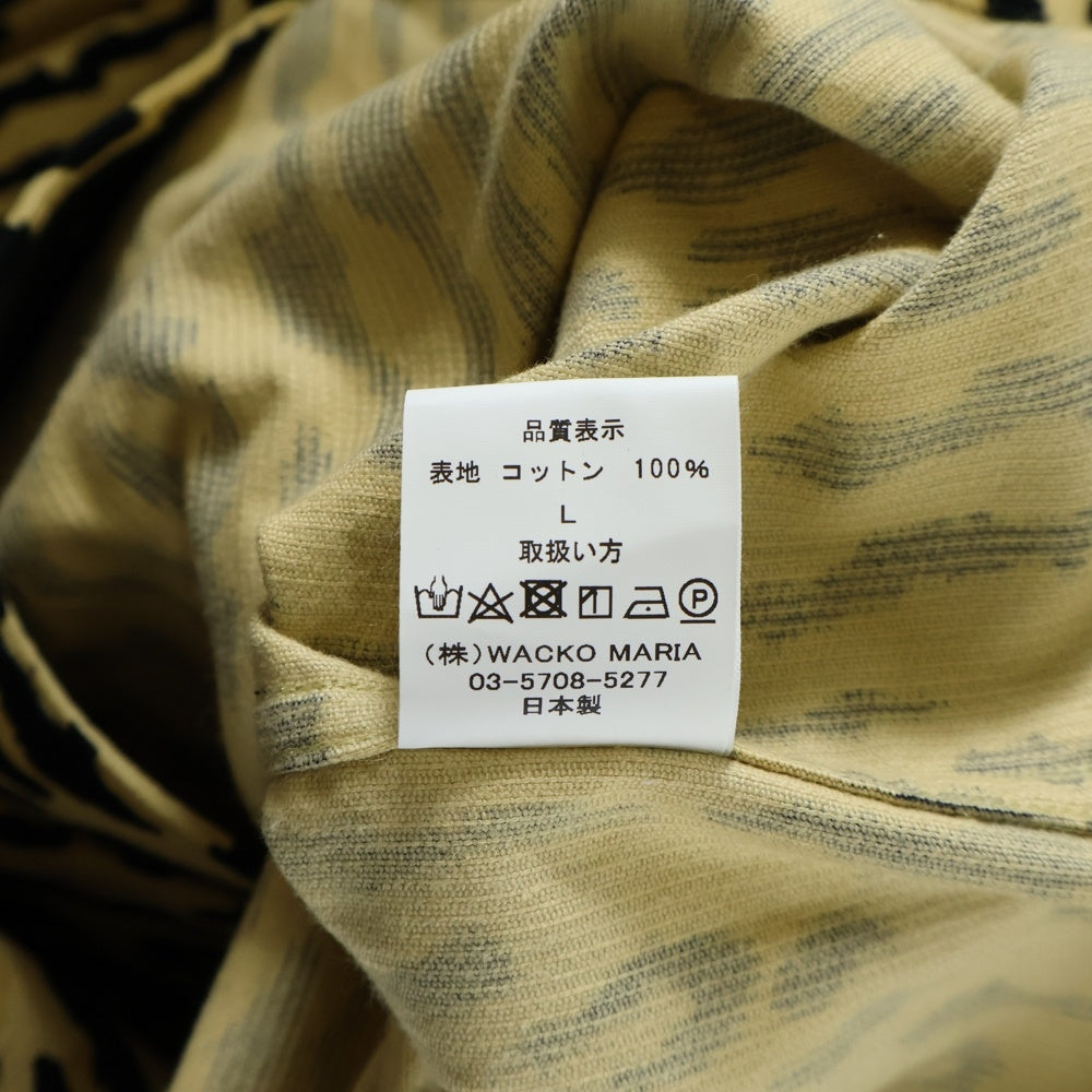 WACKO MARIA(ワコマリア) LEOPARD OPEN COLLAR SHIRT レオパード コーデュロイ カラーシャツ イエロー