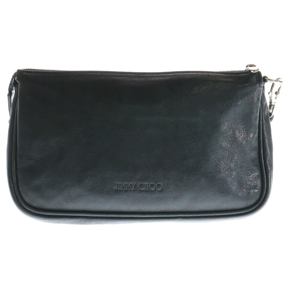 JIMMY CHOO(ジミーチュウ) スタースタッズ レザー ミニハンドバッグ ブラック レディース