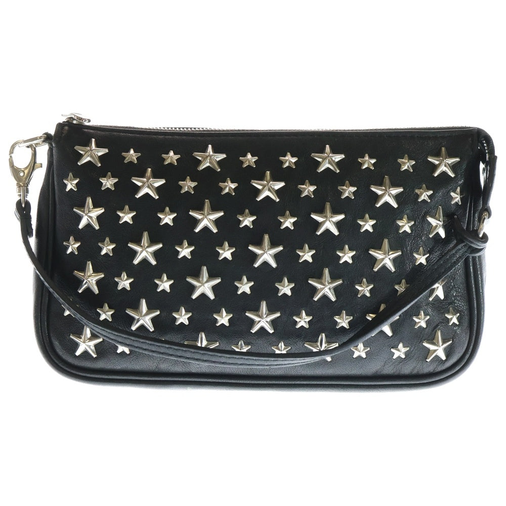JIMMY CHOO(ジミーチュウ) スタースタッズ レザー ミニハンドバッグ ブラック レディース