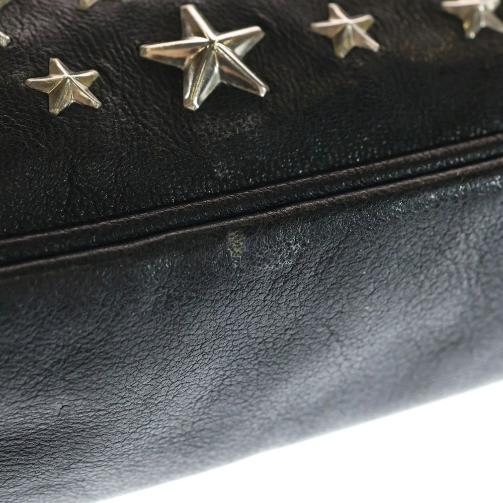 JIMMY CHOO(ジミーチュウ) スタースタッズ レザー ミニハンドバッグ ブラック レディース