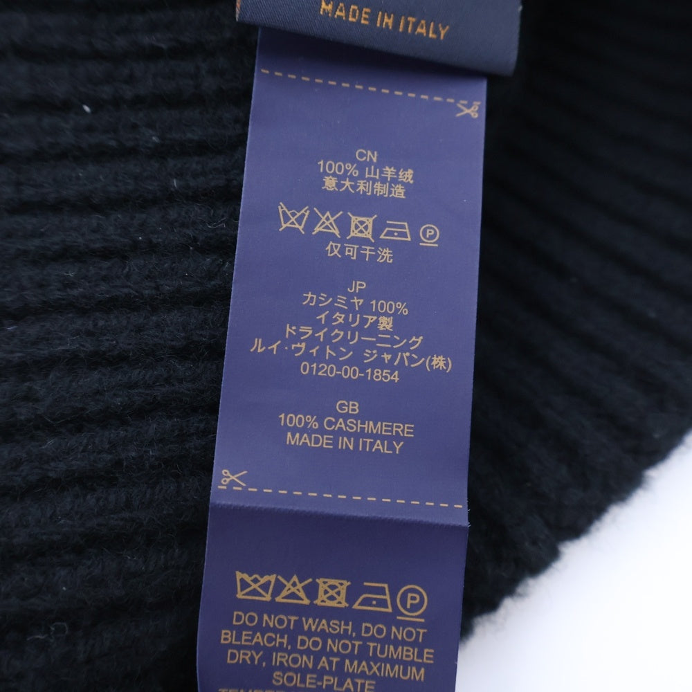 LOUIS VUITTON(ルイヴィトン) カシミア LVデュアル ビーニー ニット帽 M79081 ブラック