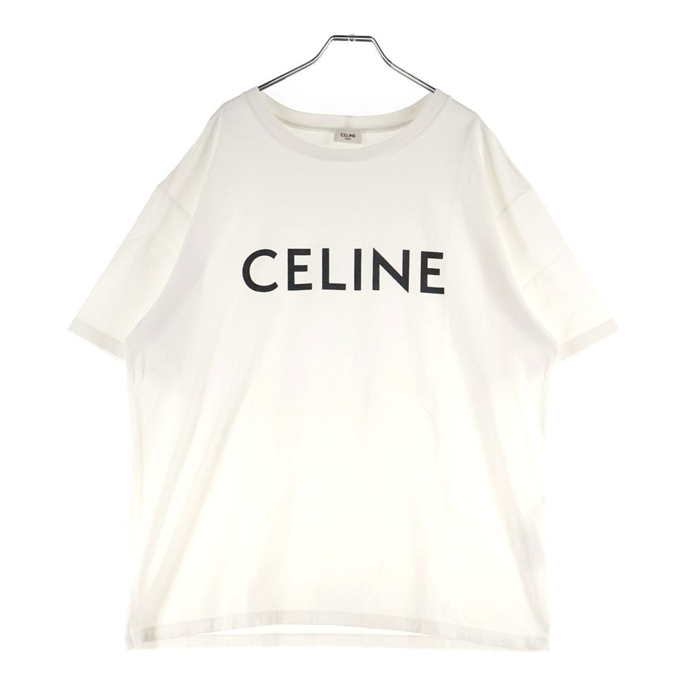 CELINE(セリーヌ) 22AW ルーズフィットロゴプリント半袖Tシャツ カットソー 2X681671Q ホワイト