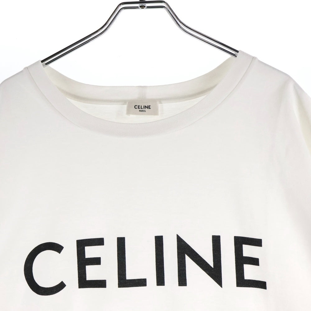 CELINE(セリーヌ) 22AW ルーズフィットロゴプリント半袖Tシャツ カットソー 2X681671Q ホワイト