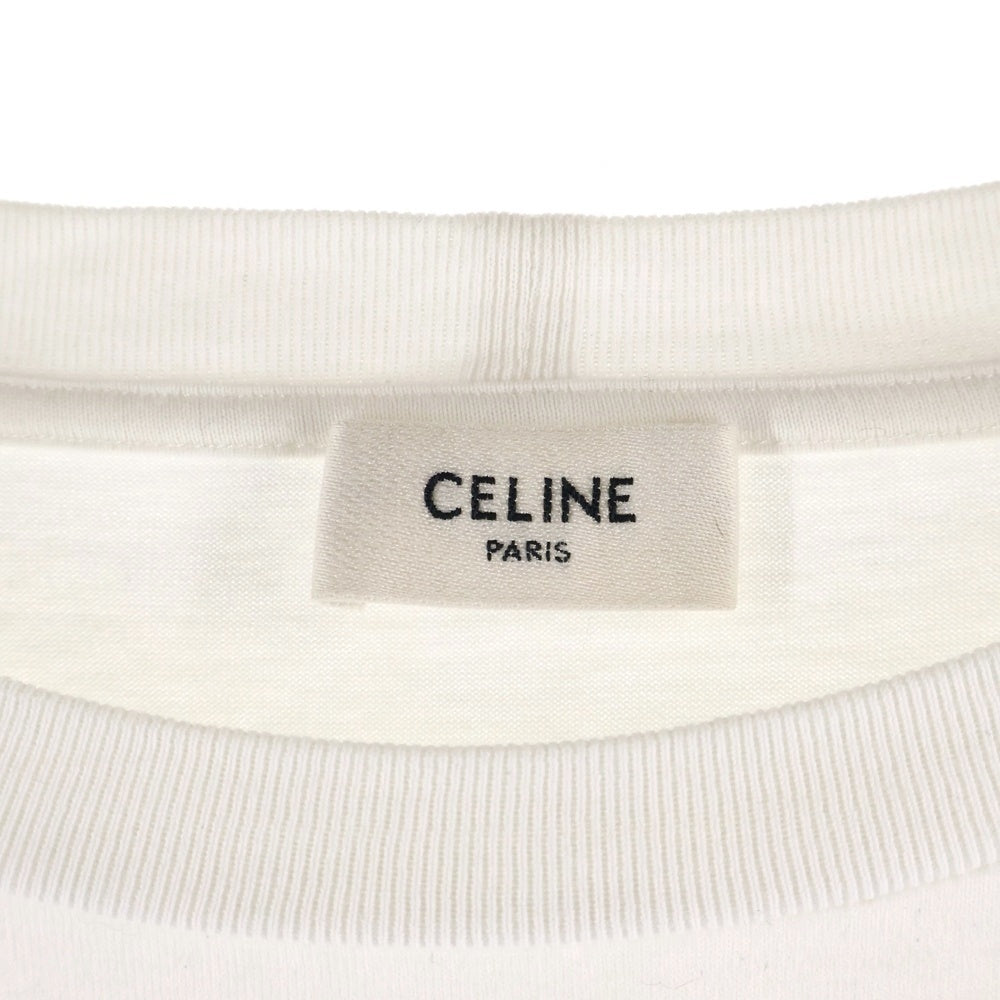 CELINE(セリーヌ) 22AW ルーズフィットロゴプリント半袖Tシャツ カットソー 2X681671Q ホワイト