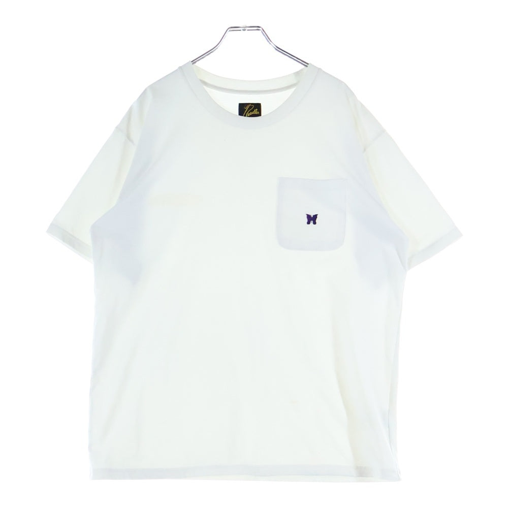 Needles(ニードルス) S/S Crew Neck Tee Poly Jersey Poly Jersey パピヨン ポケット クルーネックTシャツ ホワイト