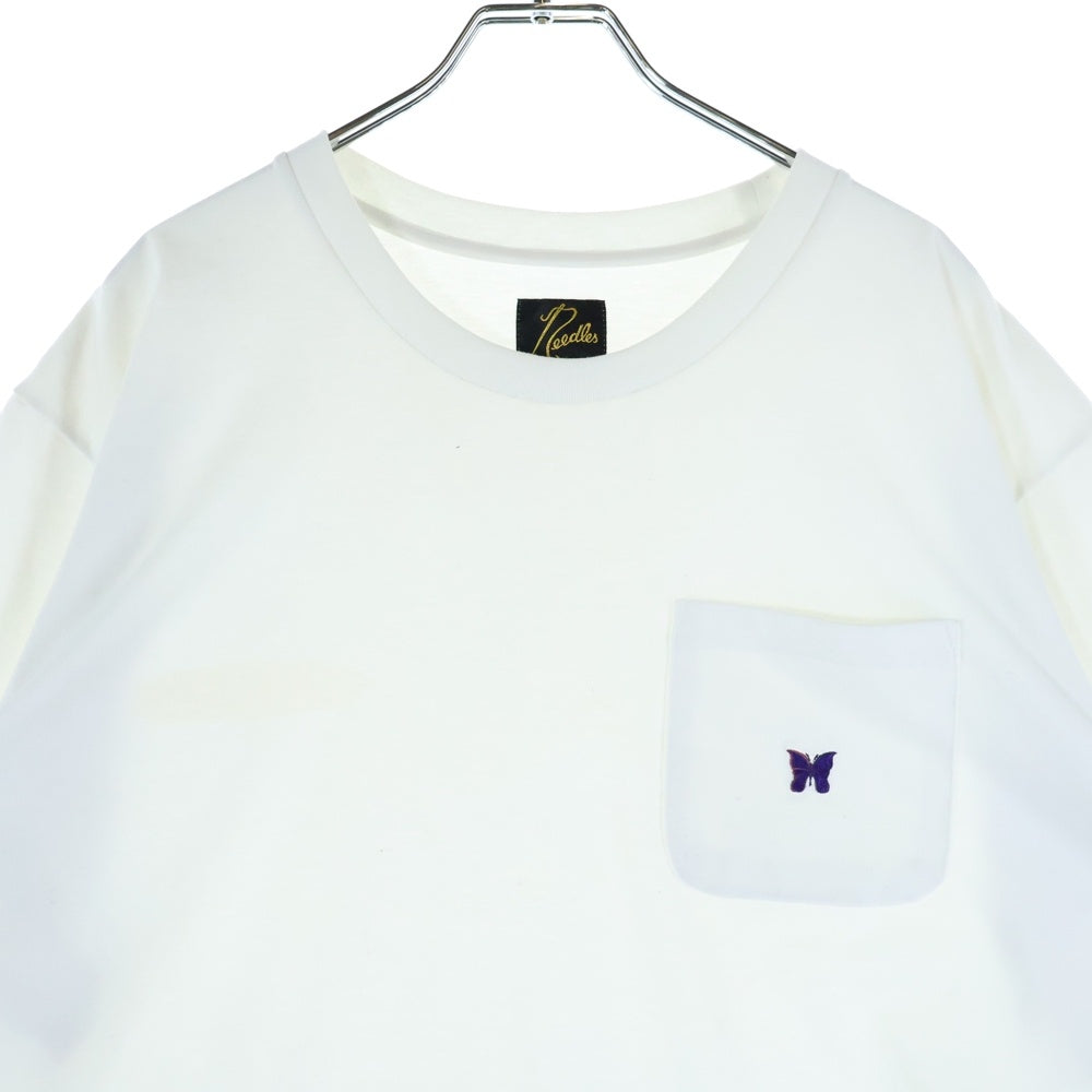 Needles(ニードルス) S/S Crew Neck Tee Poly Jersey Poly Jersey パピヨン ポケット クルーネックTシャツ ホワイト