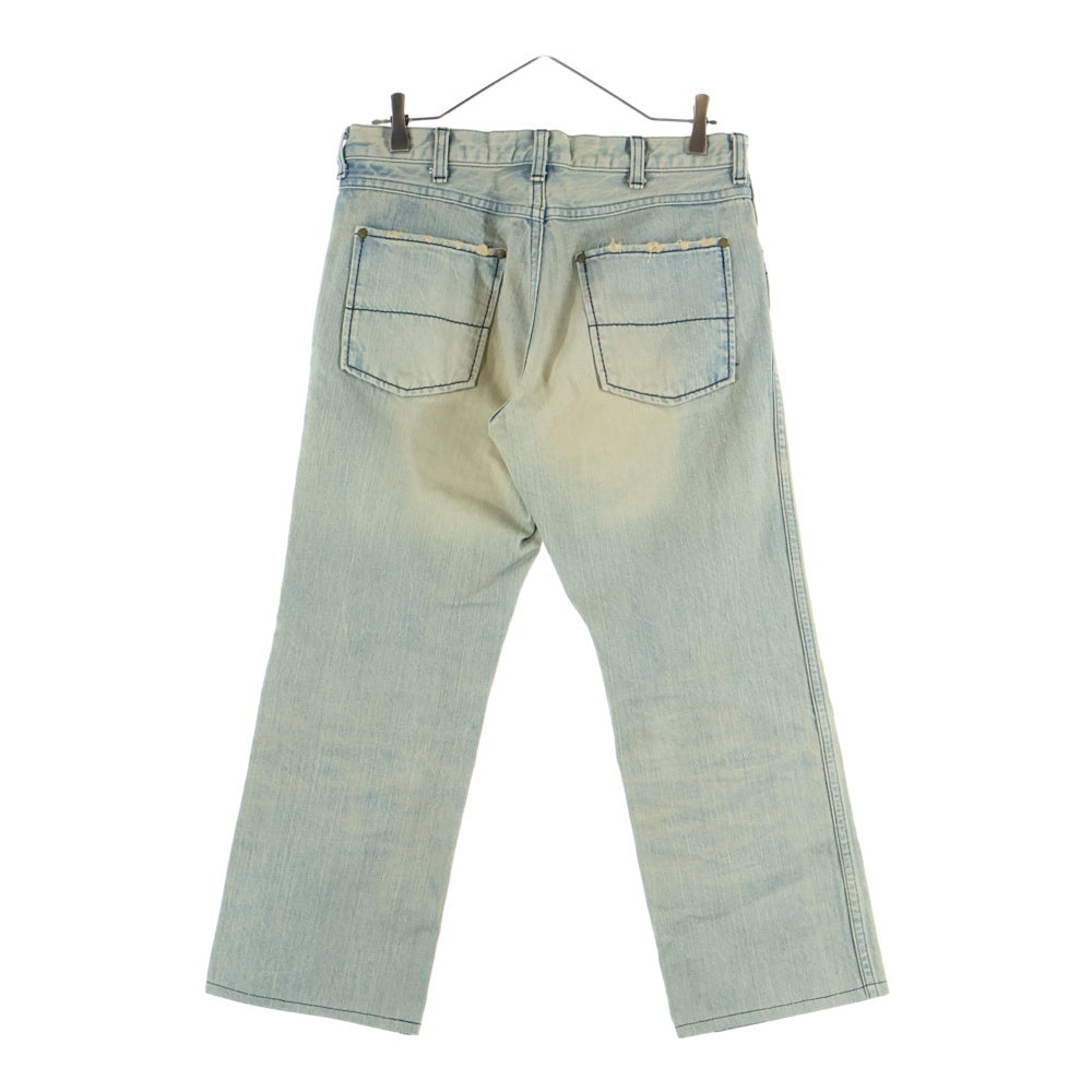 NUMBER (N)INE(ナンバーナイン) 02AW ジョージ期 NOWHERE MAN期 泥加工 ダメージ加工 ストレートデニムパンツ ジーンズ インディゴ