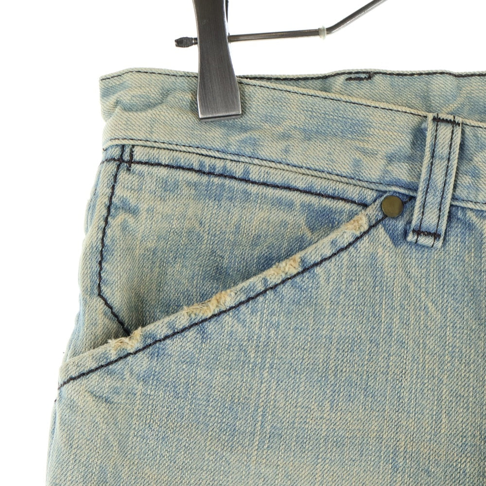 NUMBER (N)INE(ナンバーナイン) 02AW ジョージ期 NOWHERE MAN期 泥加工 ダメージ加工 ストレートデニムパンツ ジーンズ インディゴ