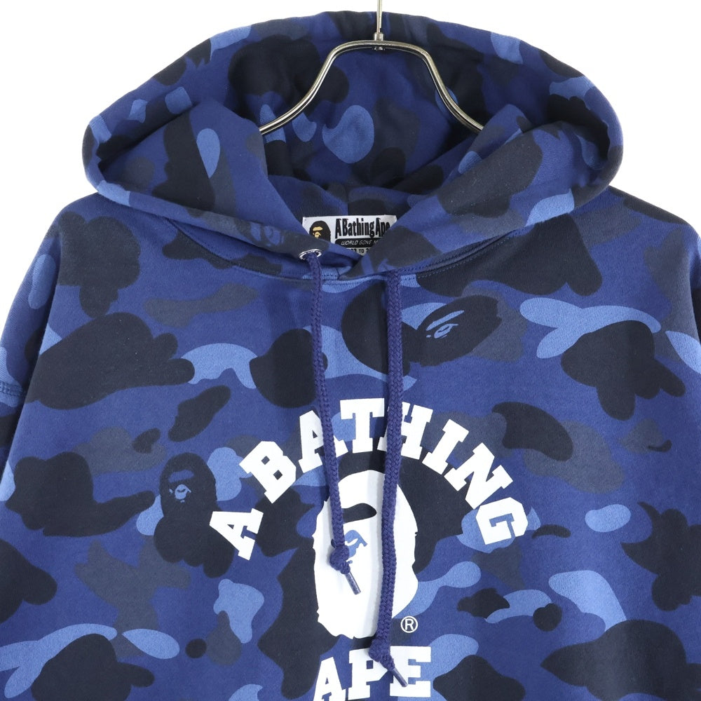 A BATHING APE(アベイシングエイプ) COLOR CAMO COLLEGE PULLOVER HOODIE カラー カモ カレッジ プルオーバー フーディー スウェットパーカー 001PPK201006M パープル