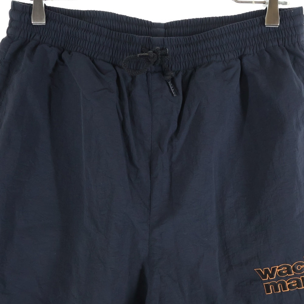 WACKO MARIA(ワコマリア) NYLON TRACK PANTS ロゴ刺繍 ナイロントラックパンツ ブラック