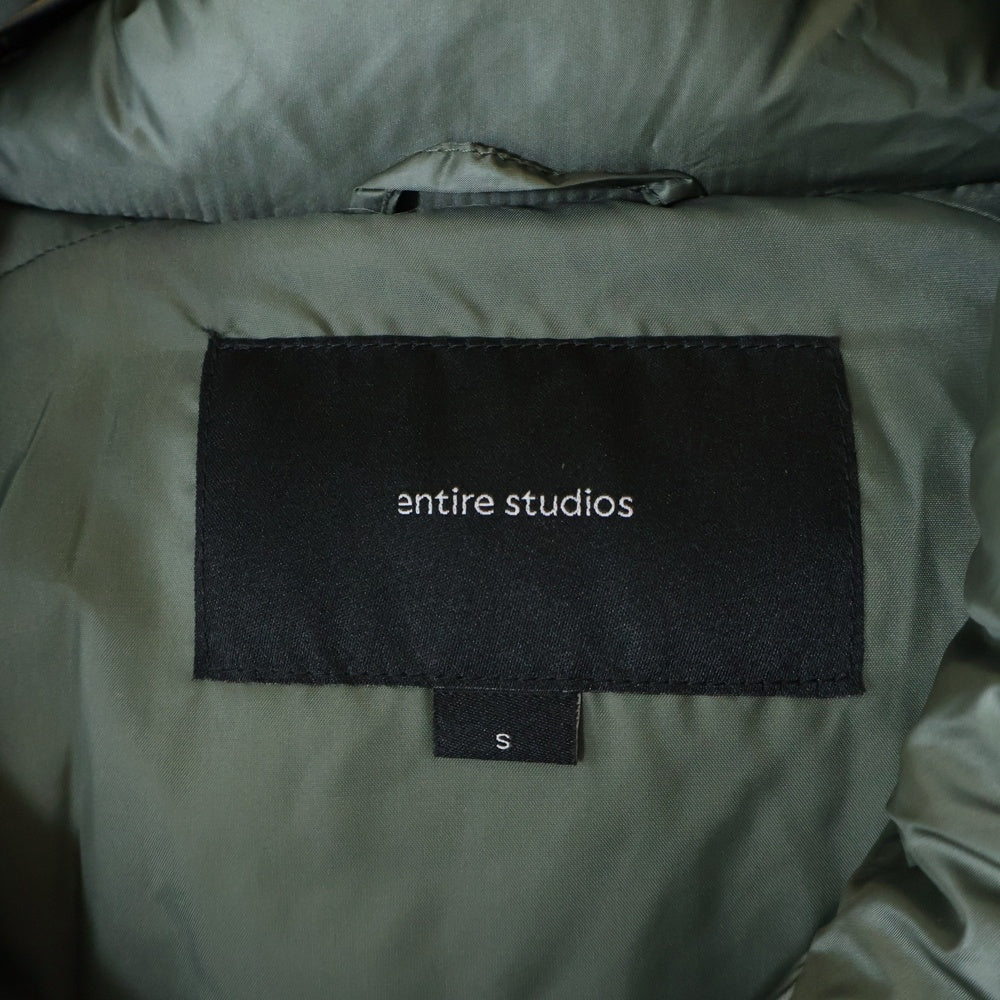 entire studios(エンタイア スタジオ) UVR PUFFER ES2230 ボリュームショート丈 ダウンジャケット パファージャケット カーキ
