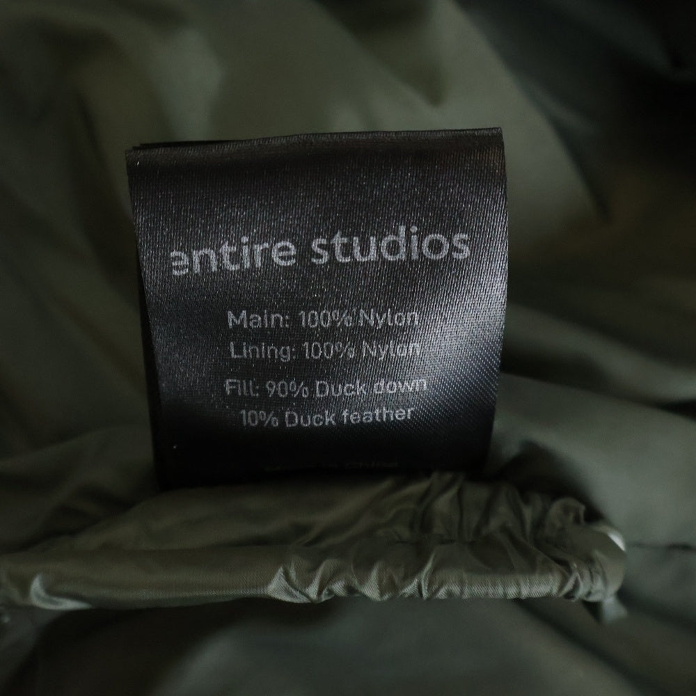 entire studios(エンタイア スタジオ) UVR PUFFER ES2230 ボリュームショート丈 ダウンジャケット パファージャケット カーキ