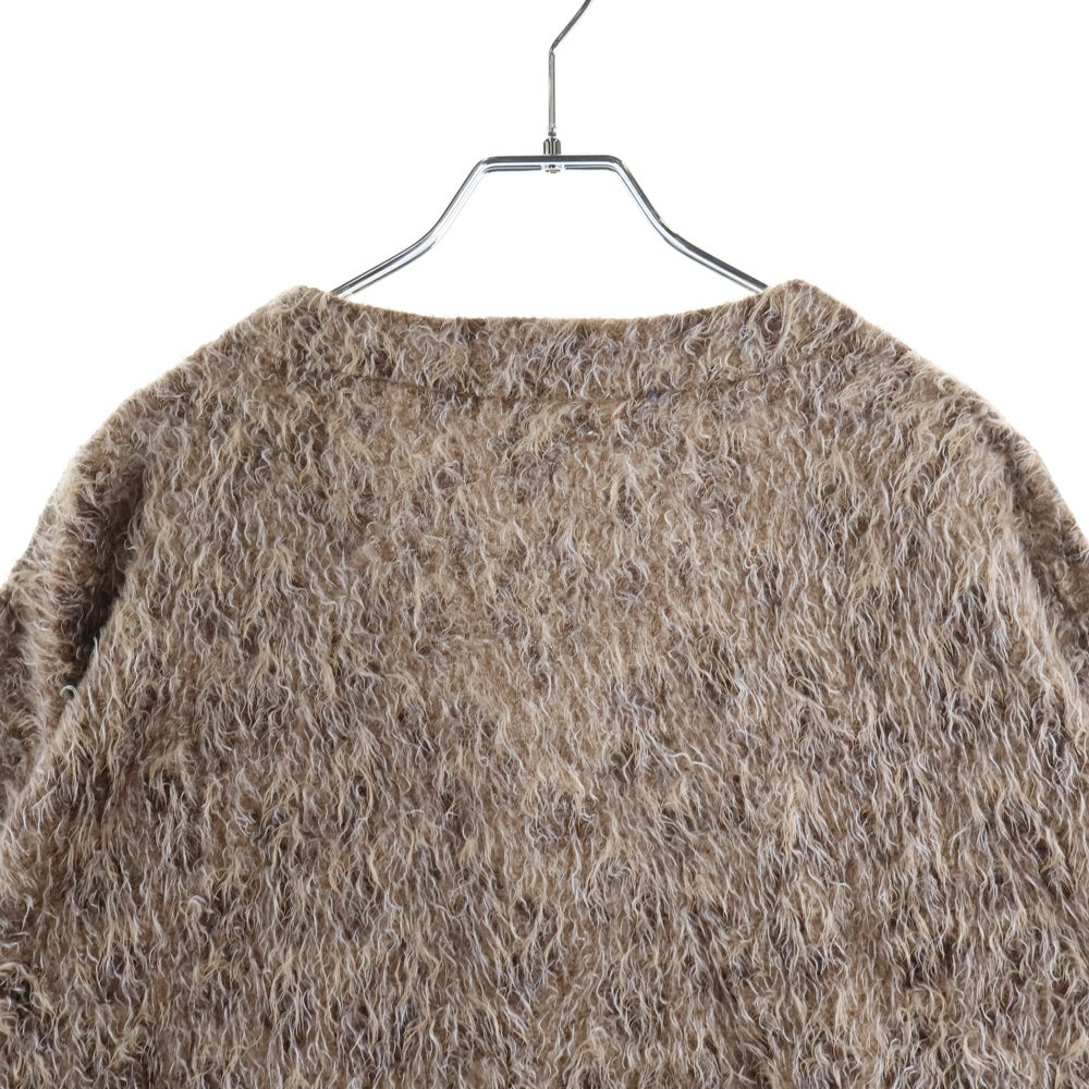 HYSTERIC GLAMOUR(ヒステリックグラマー) HYSTERIC LOGO刺繍 モヘア カーディガン 02243CD02 ブラウン