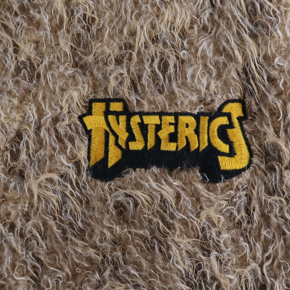 HYSTERIC GLAMOUR(ヒステリックグラマー) HYSTERIC LOGO刺繍 モヘア カーディガン 02243CD02 ブラウン