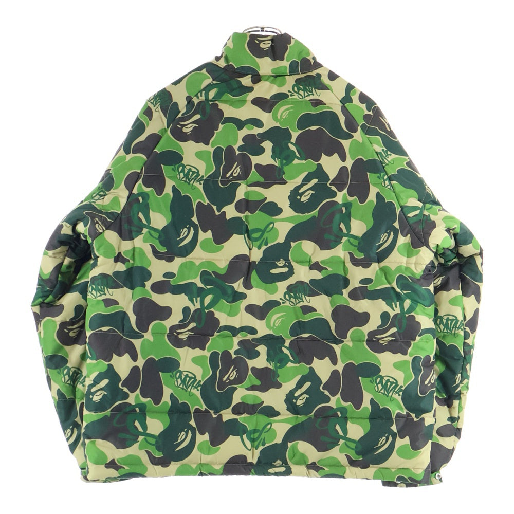A BATHING APE(アベイシングエイプ) BAPE X SPOTIFY BY CENTRAL CEE CAMO PUFFER JACKET カモフラ ダウン ジャケット グリーン