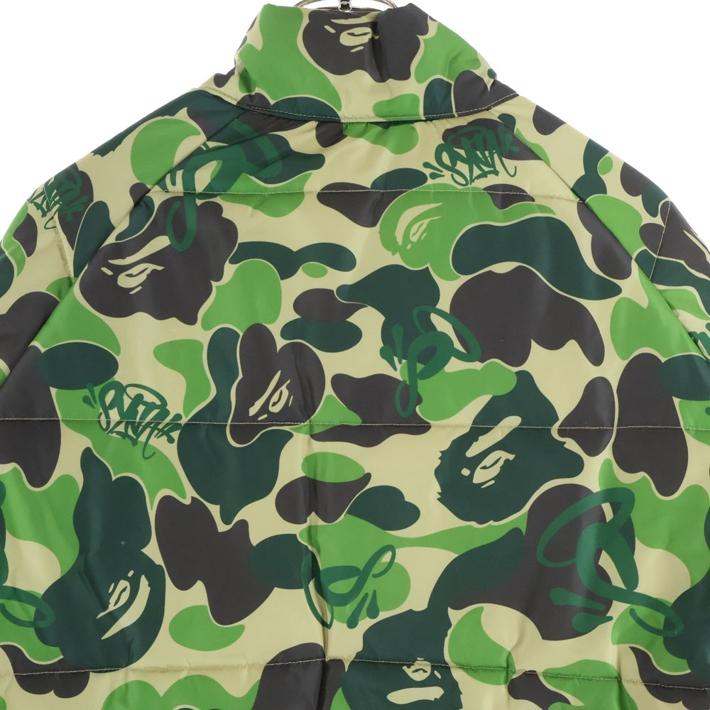 A BATHING APE(アベイシングエイプ) BAPE X SPOTIFY BY CENTRAL CEE CAMO PUFFER JACKET カモフラ ダウン ジャケット グリーン