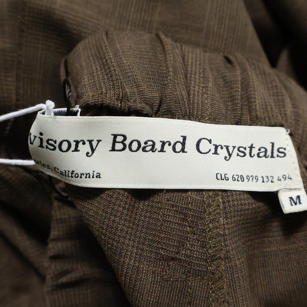 Advisory Board Crystals(アドバイザリー ボード クリスタルズ) チェック柄 スラックスパンツ ブラウン