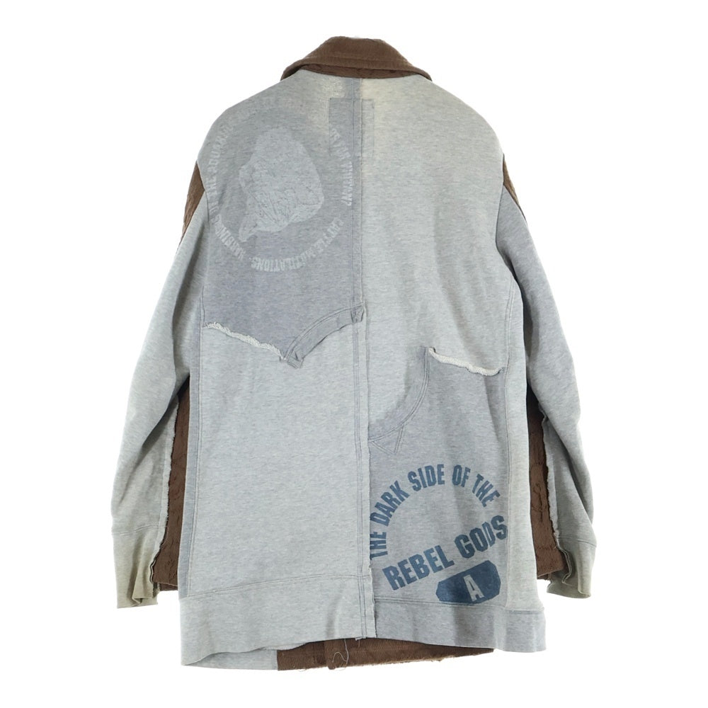 UNDERCOVER(アンダーカバー) 03AW PAPER DOLL期 ジャガート スウェット切替 Pコート