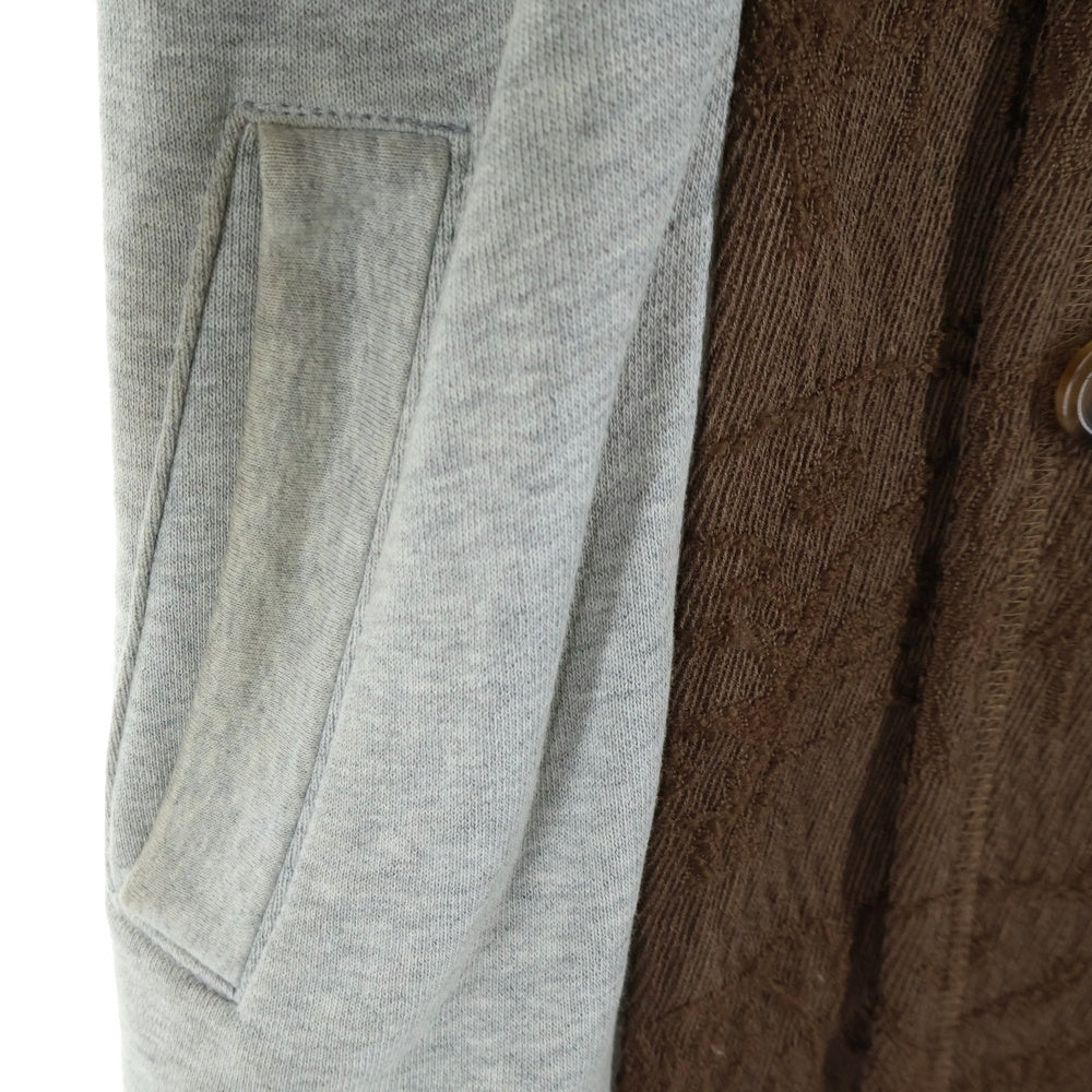 UNDERCOVER(アンダーカバー) 03AW PAPER DOLL期 ジャガート スウェット切替 Pコート