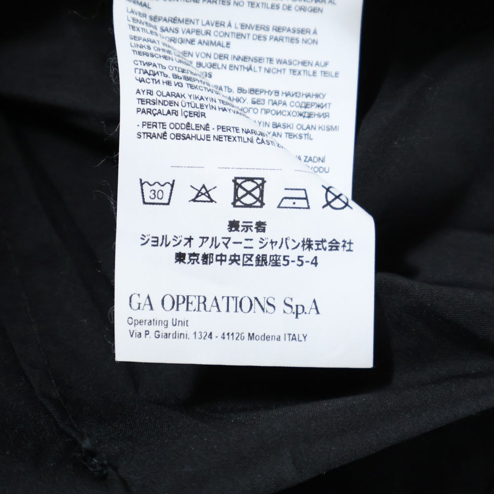 EMPORIO ARMANI(エンポリオアルマーニ) ロゴ刺繍 ロングスリーブシャツ ブラック 3G1CL4 1NHUZ