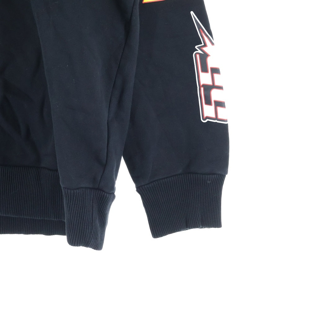 DIESEL(ディーゼル) ×アルパインスターズ ロゴプリント プルオーバーパーカー ブラック