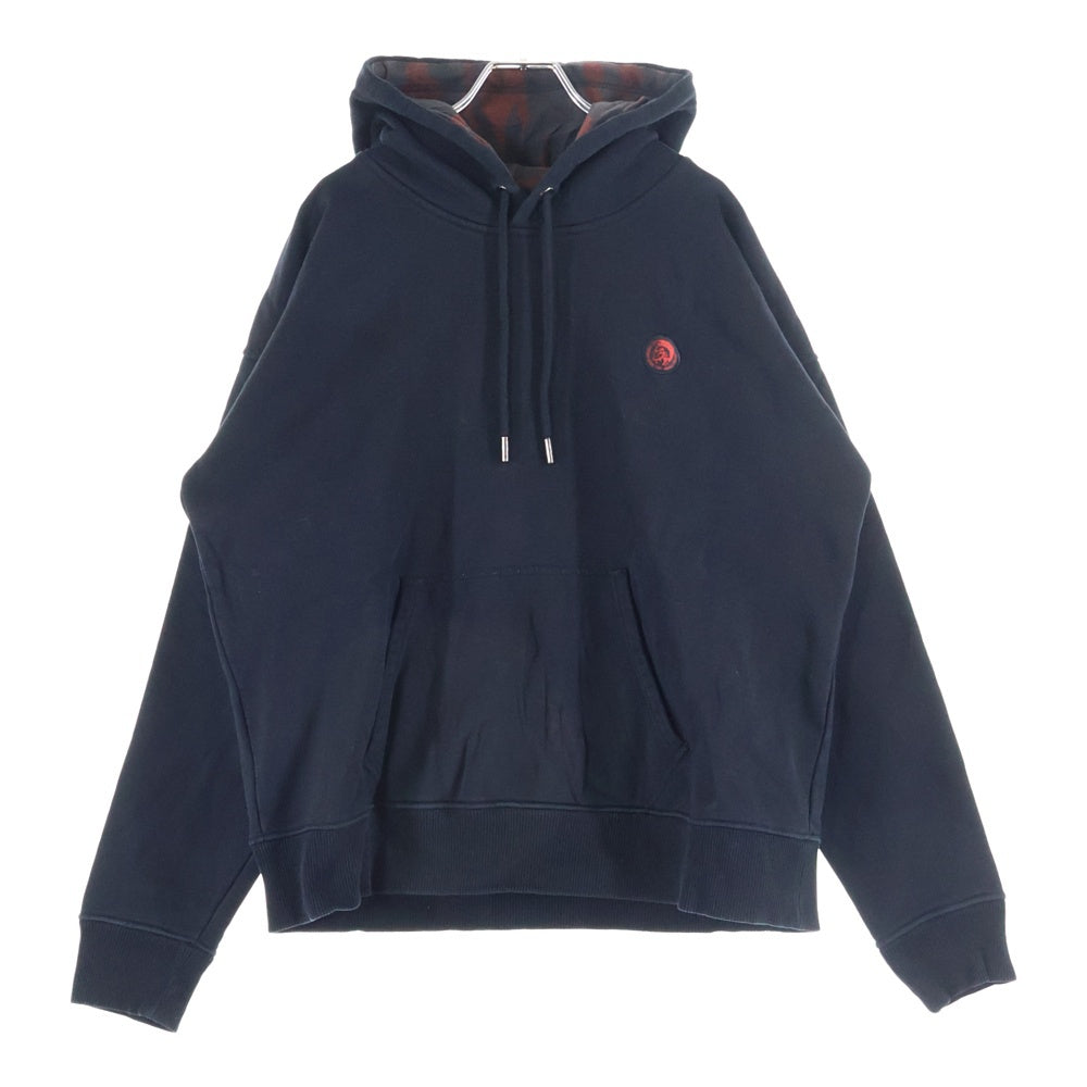 DIESEL(ディーゼル) ×AC MILAN エーシーラン ロゴパッチ プルオーバーパーカー ブラック