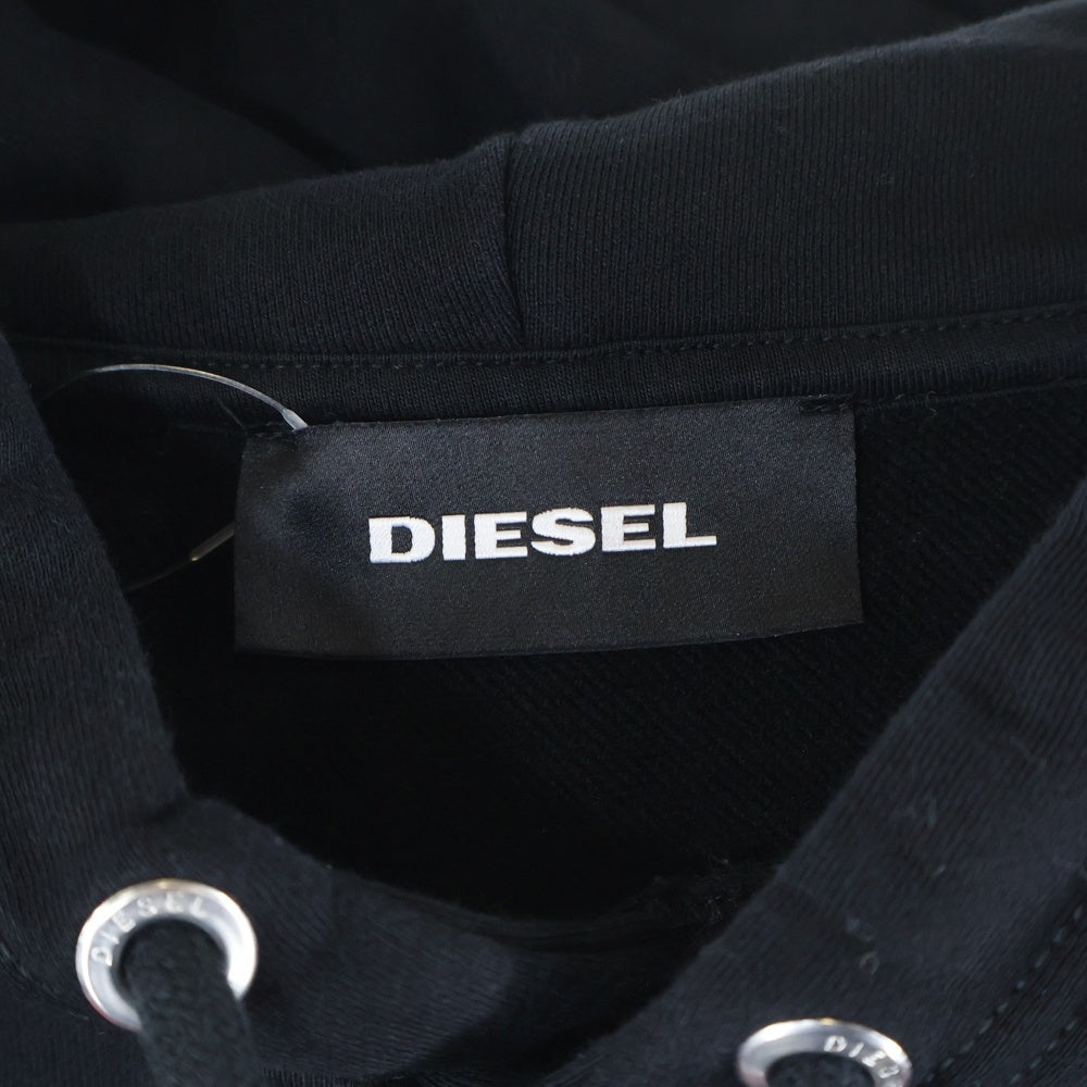 DIESEL(ディーゼル) アニマルプリント プルオーバーパーカー ブラック