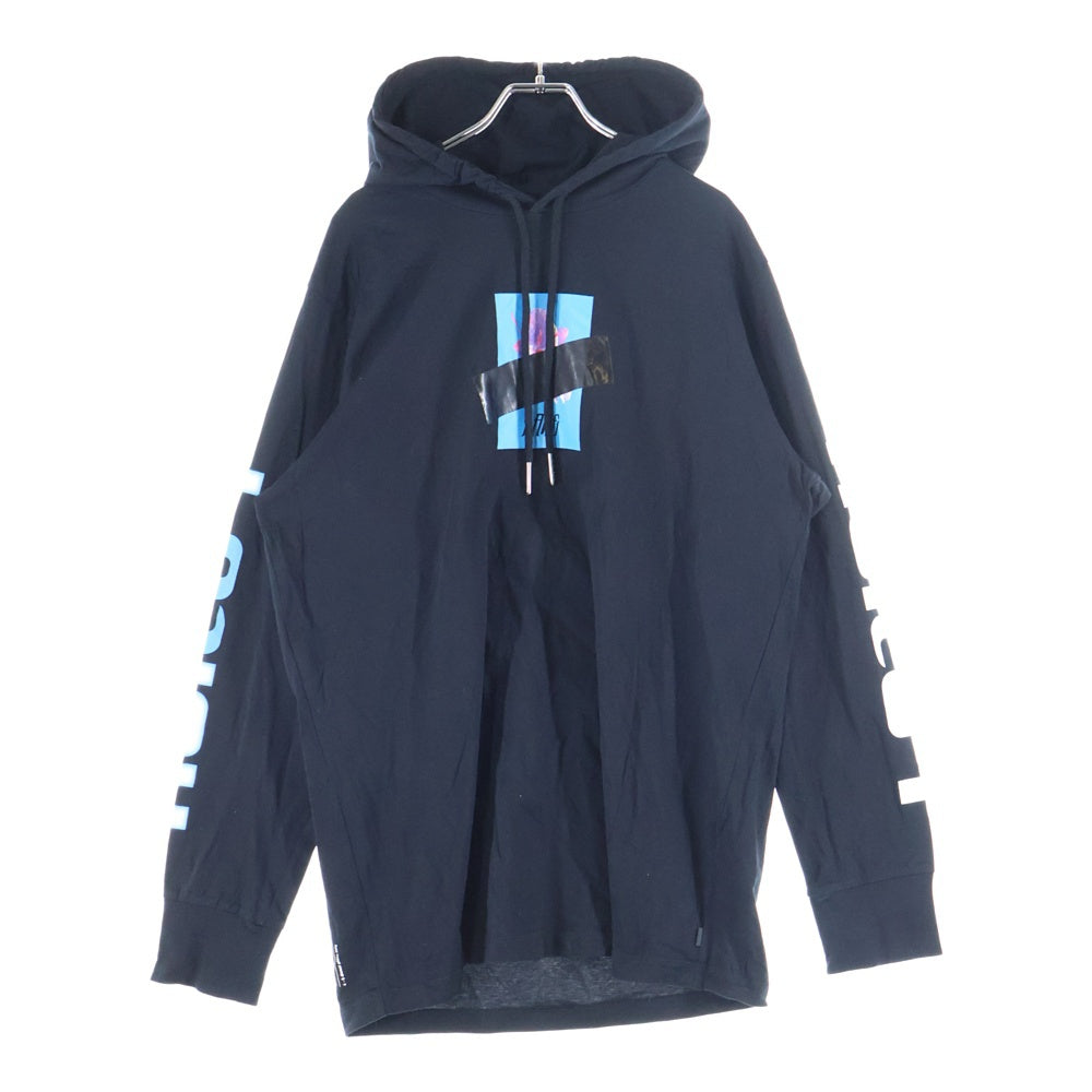 DIESEL(ディーゼル) HAUTE KULTUR オートクルトゥーア テーププリント プルオーバーパーカー ブラック