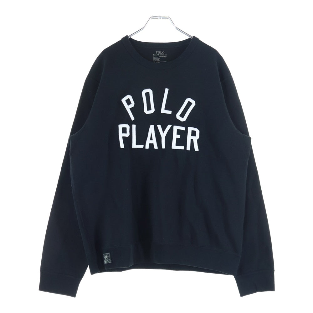 POLO RALPH LAUREN(ポロラルフローレン) POLO PLAYER クルーネック スウェットトレーナー ブラック