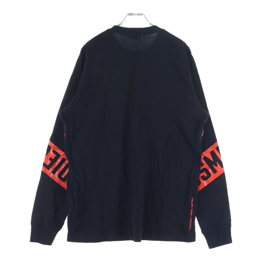DIESEL(ディーゼル) スタープリント ロングスリーブTシャツ ブラック