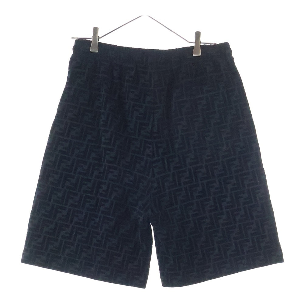 FENDI(フェンディ) FFロゴ 総柄 テリーハーフパンツ FB0689 ブラック