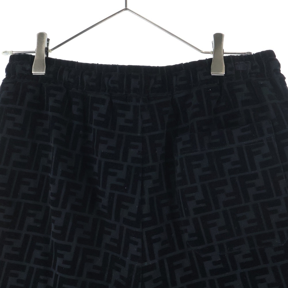 FENDI(フェンディ) FFロゴ 総柄 テリーハーフパンツ FB0689 ブラック