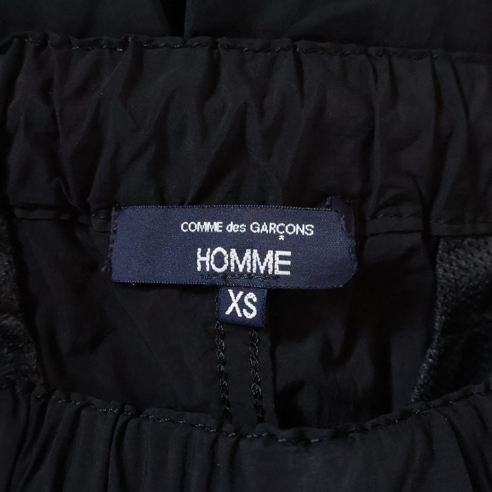 COMME des GARCONS HOMME(コムデギャルソンオム) 25SS ロゴ入り ナイロンタイプライターパンツ HO-P008 ブラック