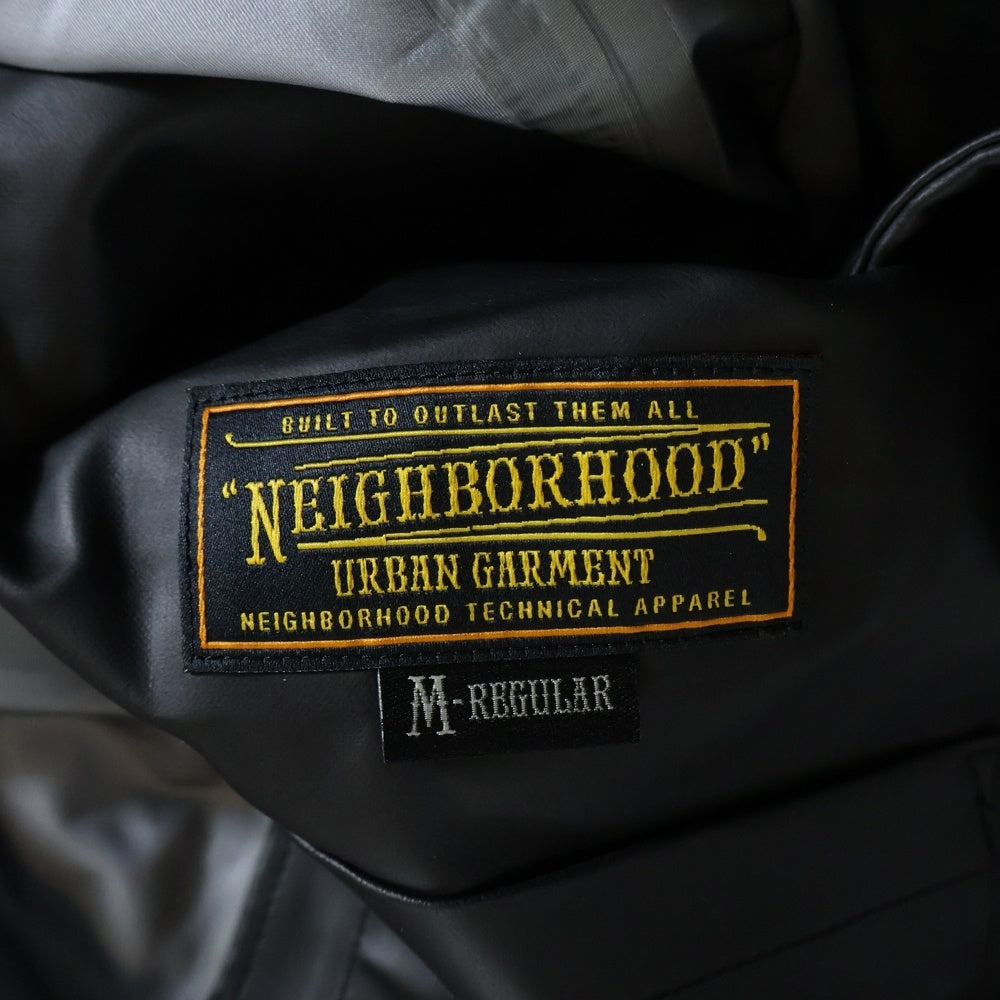 NEIGHBORHOOD(ネイバーフッド) Heather Gyey Wall thunderbolt ラバー ライダースジャケット